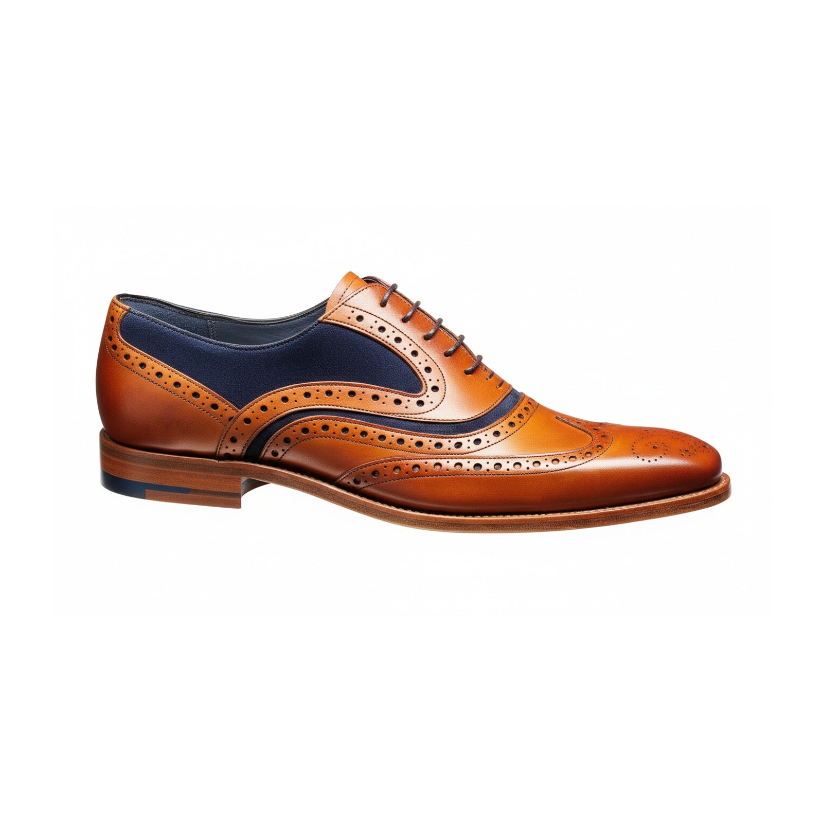 Men's Tan Leather Formal Dress Shoes - side-view