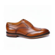 side-view - Men's Tan Leather Oxford Dress Shoes