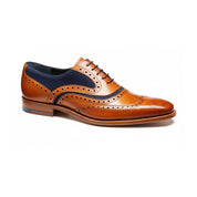 side-view - Men's Tan Leather Wingtip Dress Shoes