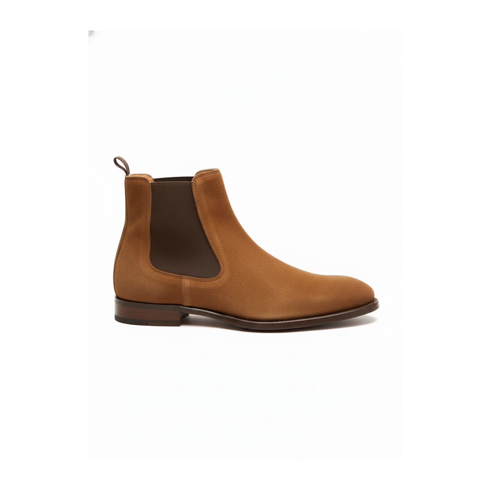 Men's Tan Suede Chelsea Boots - side-view