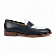 Men's Two-Tone Leather Loafer Moccasins - side-view