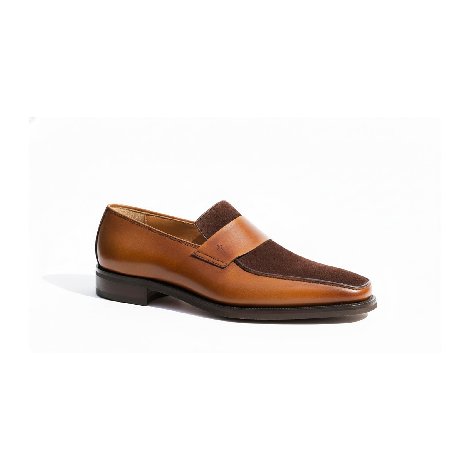 Men's Two-Tone Leather Moccasins - side-view