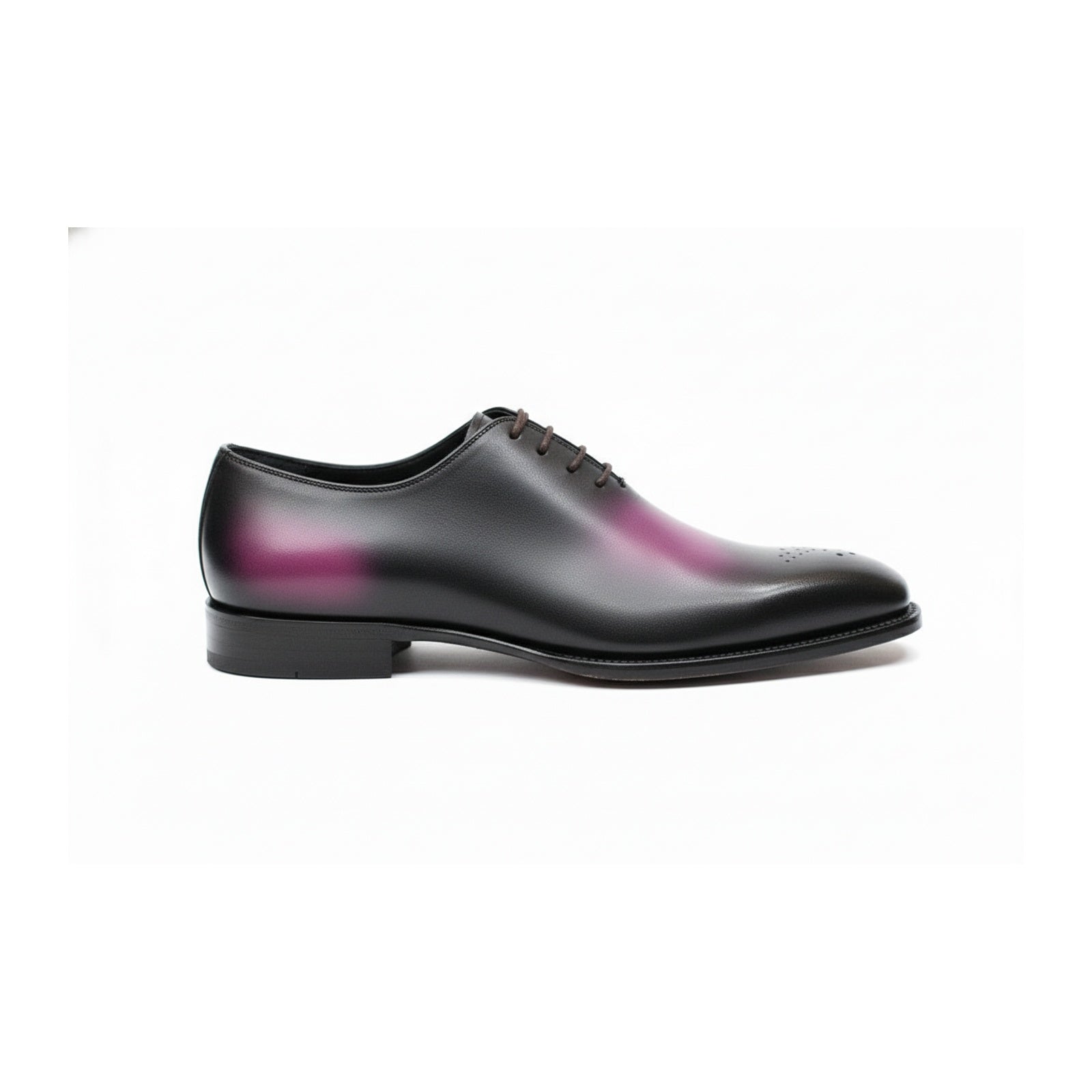 Men's Two-Tone Patina Leather Oxford Shoes - side-view
