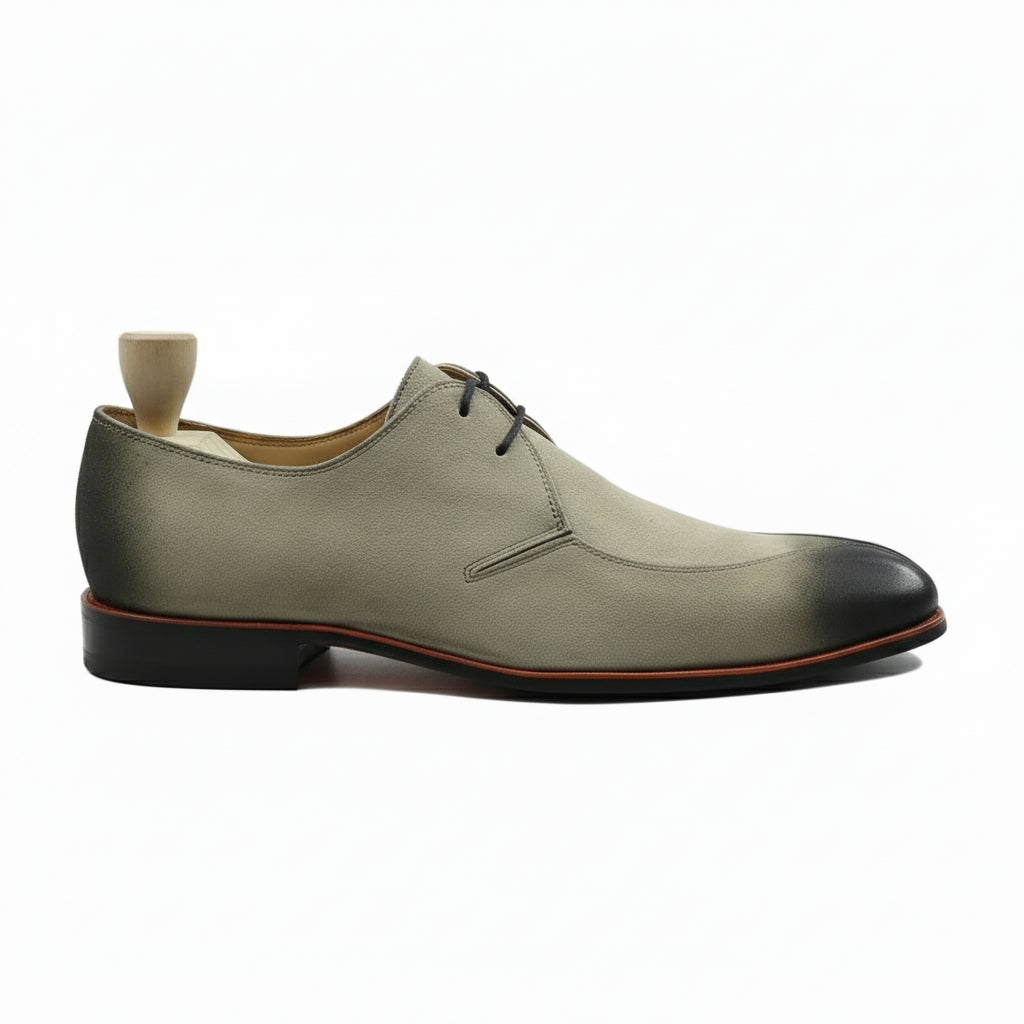 side-view - Men's Two-Tone Suede Wingtip Dress Shoes