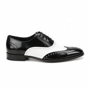 Men's Two-Tone Wingtip Leather Dress Shoes - side-view