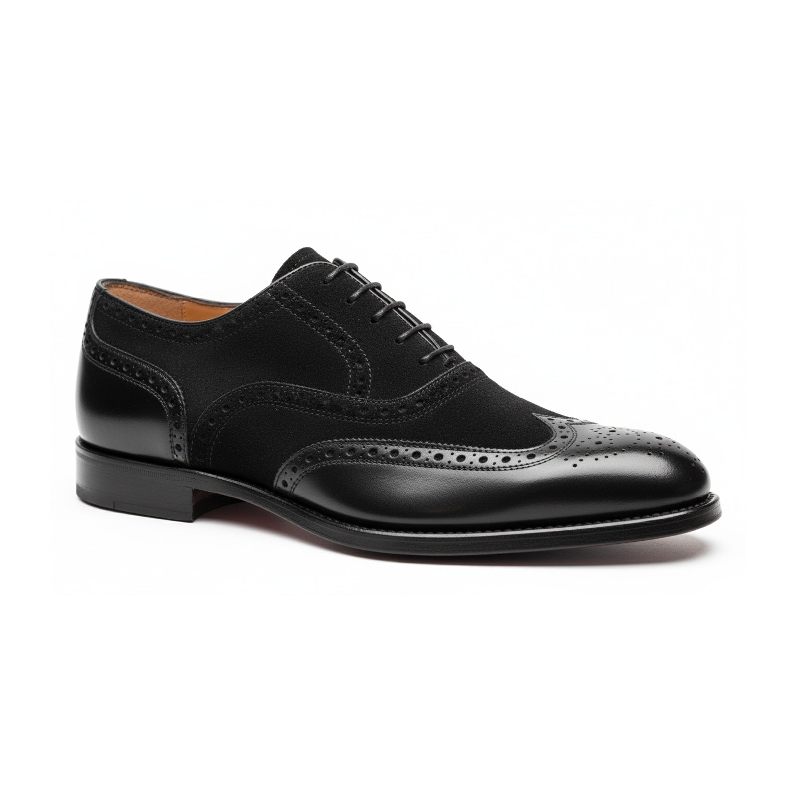 Men's Two-Tone Wingtip Leather Dress Shoes - side-view