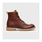 side-view - Men's Walnut Leather Biker Boots