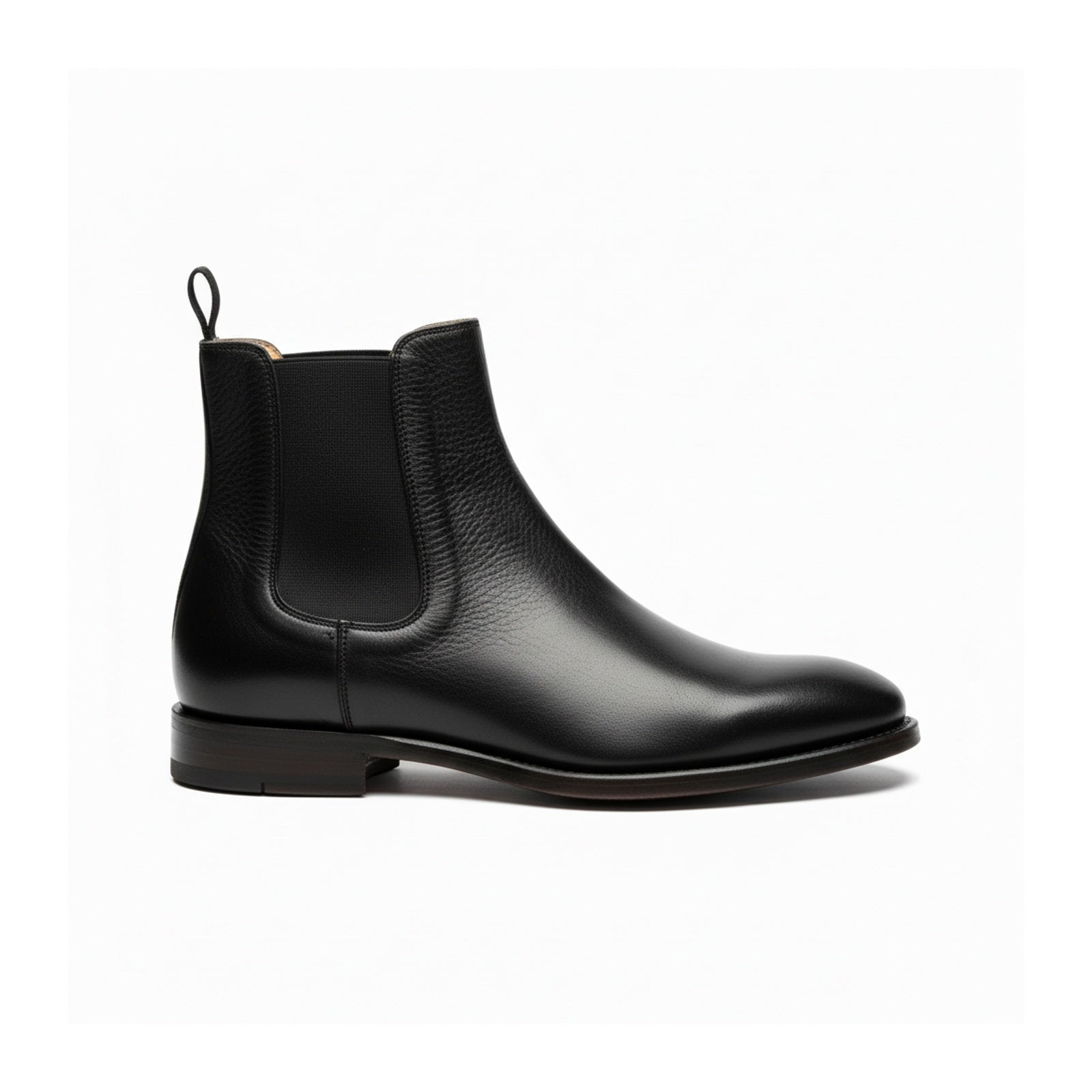 side-view - Plaintoe Chelsea Leather Boots