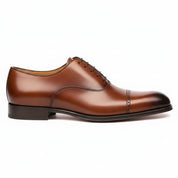 Tan Brown Oxford Dress Shoes for Men - side-view