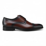 Men's Brown Leather Oxford Dress Shoes - side-view