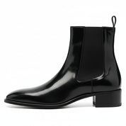 side-view - Unisex Patent Leather High Ankle Boots
