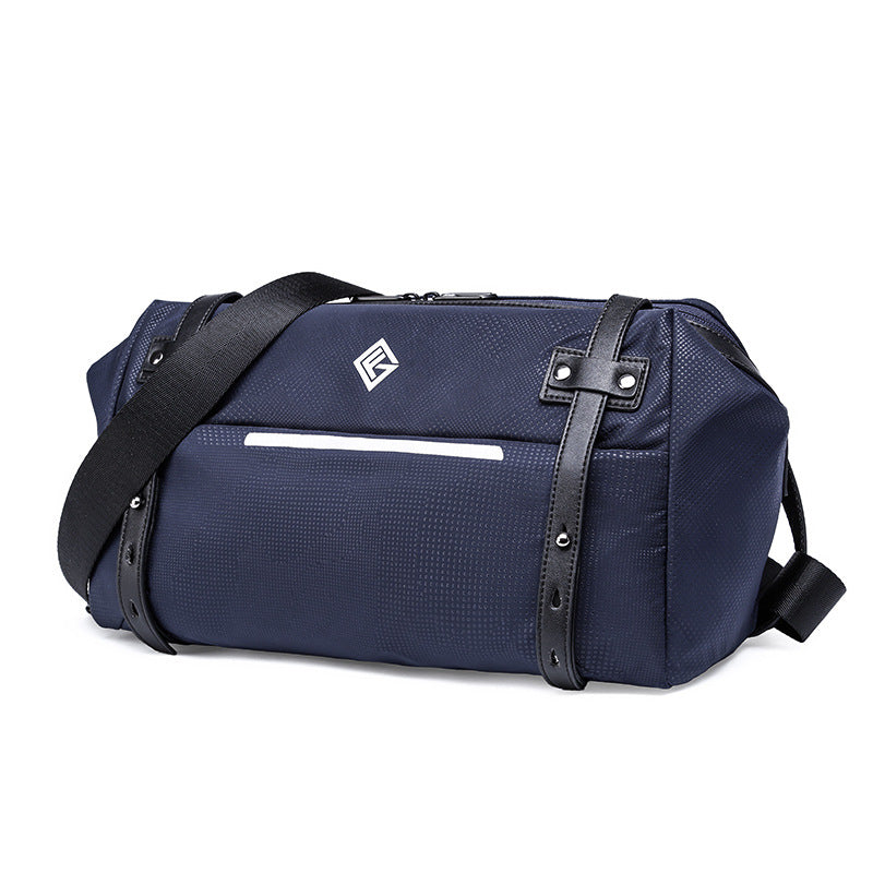 Sleek Messenger Bag with Modern Design and Reflective Detailing