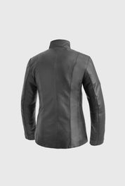Gothic Women's Lambskin Leather Jacket, Black Soft Leather Women's Jacket - Image 2