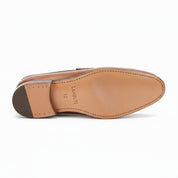 Brown Leather Moccasins Loafers - sole-view