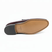 Dark Burgundy Leather Formal Shoes - sole-view