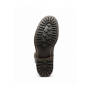 Men's Maroon Leather Work Boots - sole-view