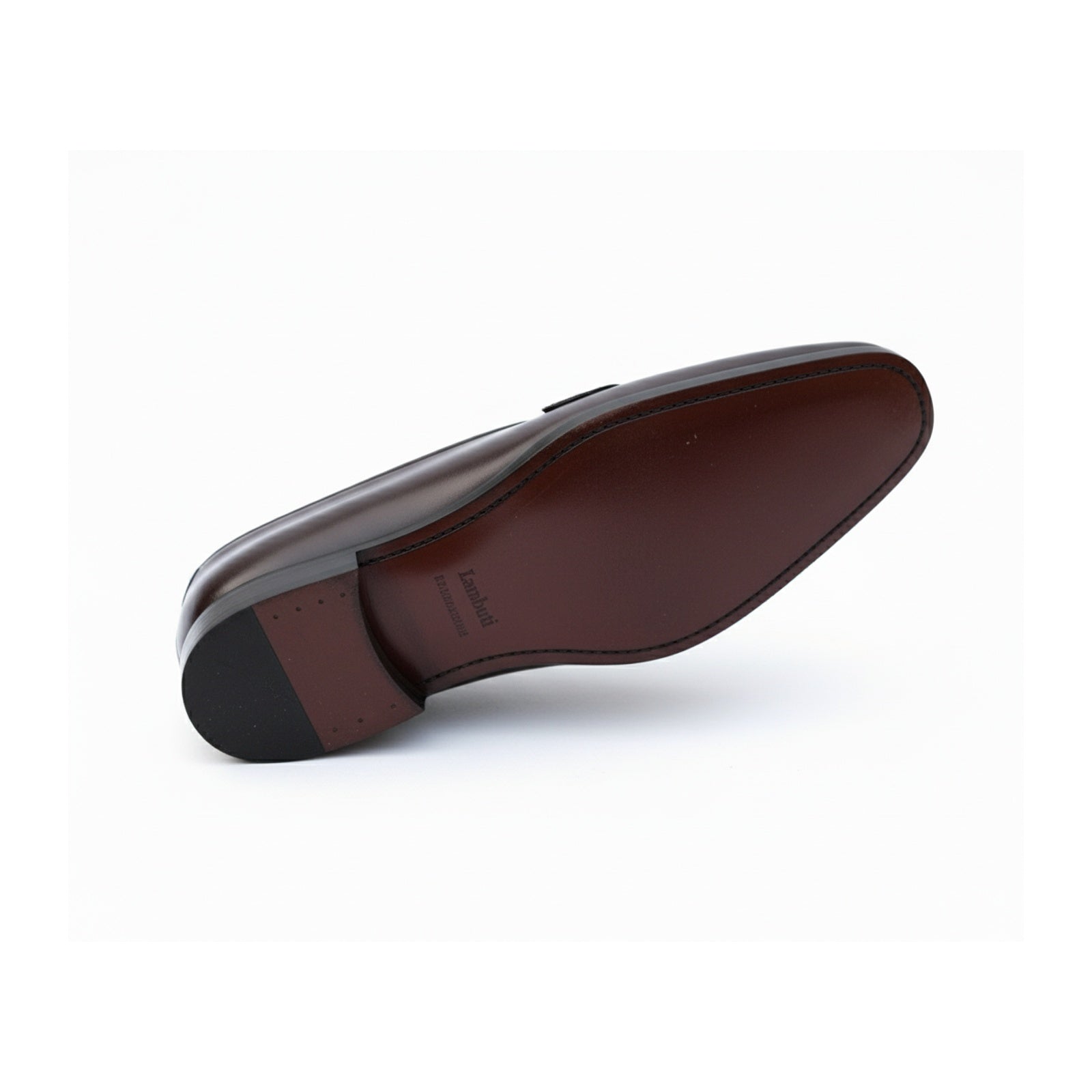 Men's Black Leather Moccasins - sole-view