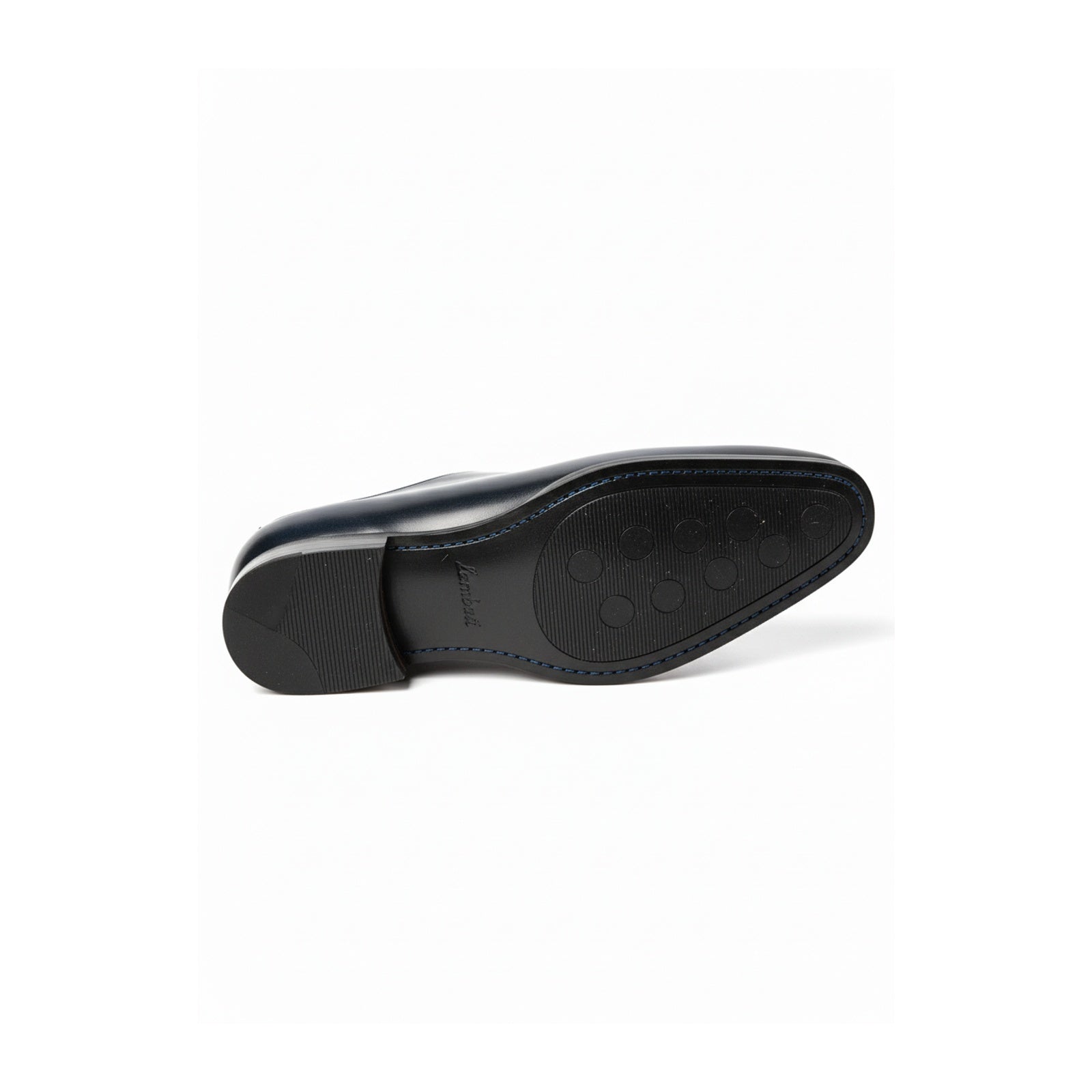 Men's Black Leather Tuxedo Shoes - sole-view