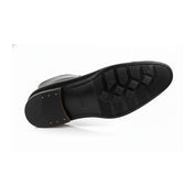 Men's Black Leather Brogue Dress Boots - sole-view