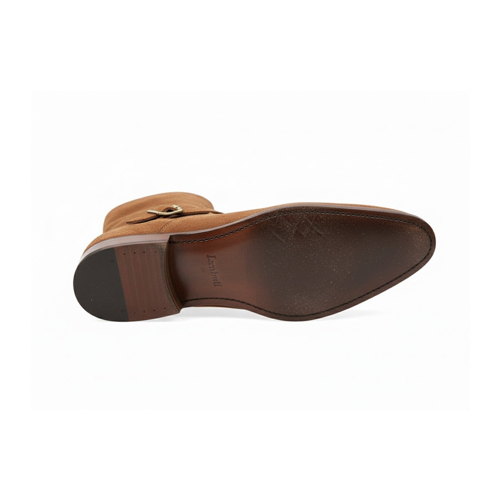 Men's Brown Suede Ankle Boots - sole-view