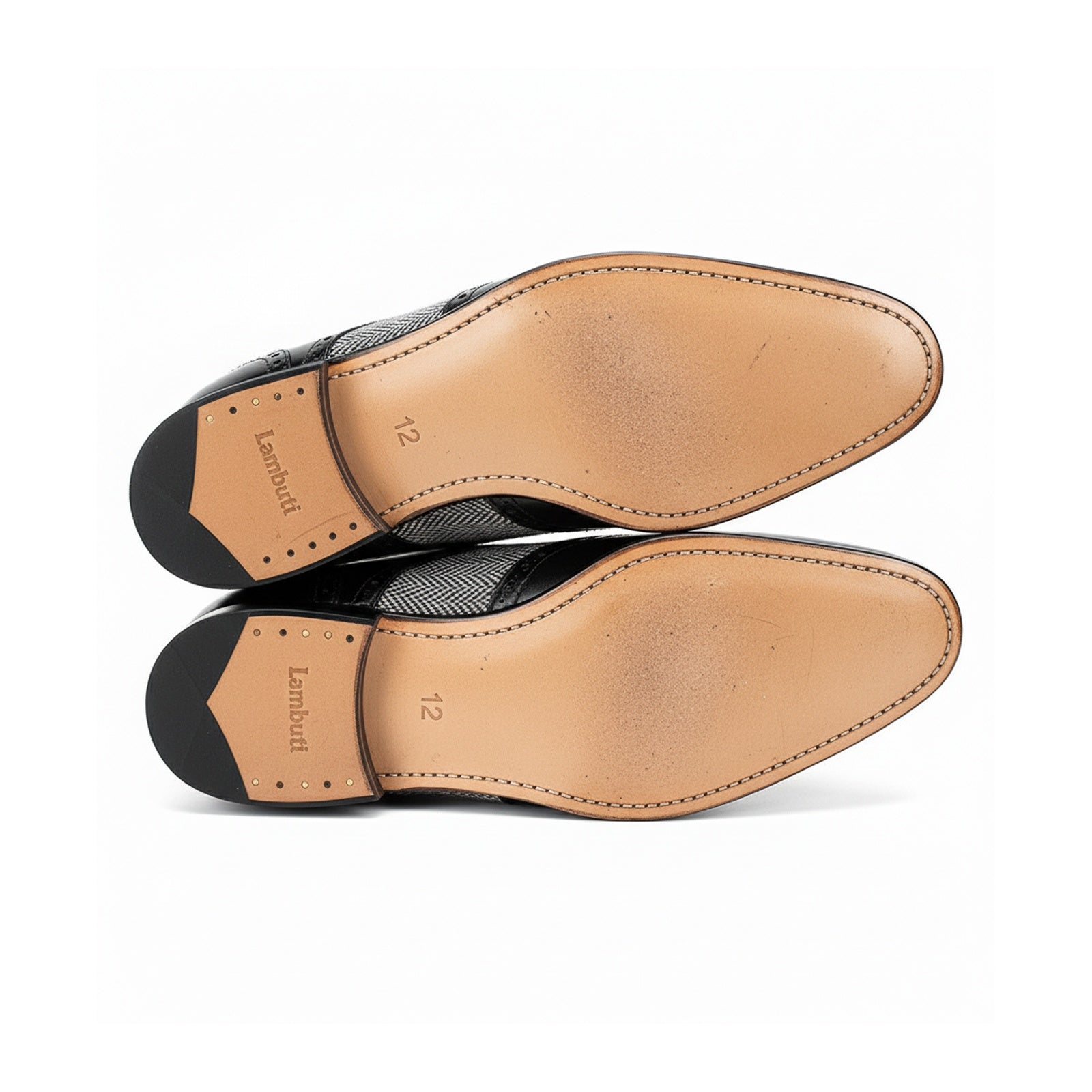 Handmade Mens Formal Shoes, Men Two Tone Wing Tip Dress Shoes, Shoes - sole-view