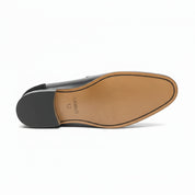 Handmade Mens Leather Shoes, Men Formal Slip on Leather Moccasin Dress Shoe - sole-view