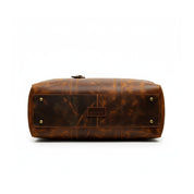 Men's Genuine Leather Travel Duffel Bag - sole-view