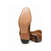 Men's Ankle High Suede Jodhpurs Boots in Tan Brown - sole-view