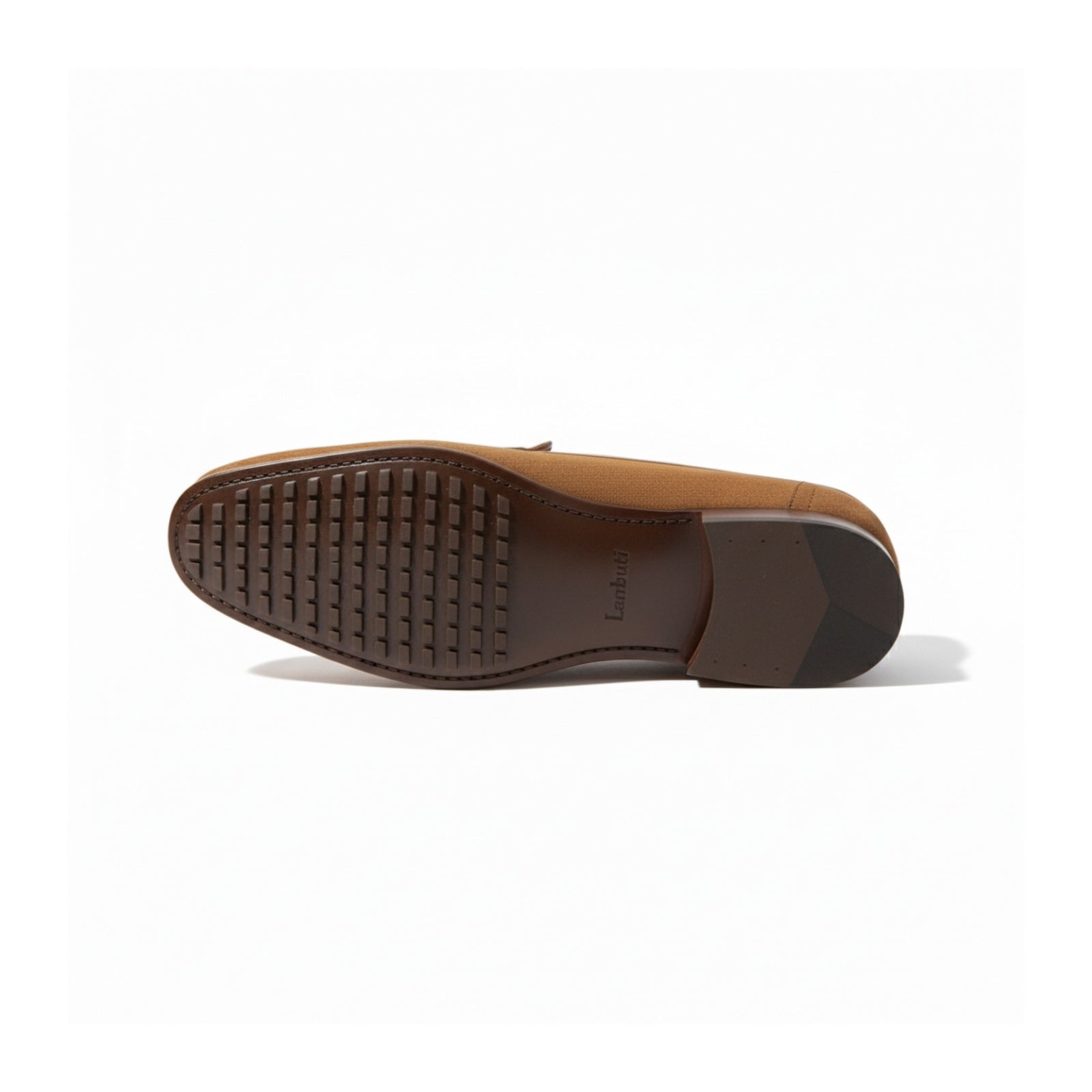 sole-view - Men's Beige Suede Slip-On Moccasins