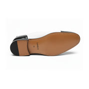 Men's Black and White Spectator Dress Shoes - sole-view