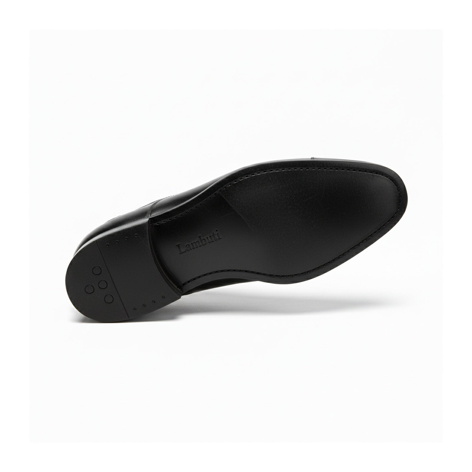 sole-view - Men's Black Calf Leather Oxford Dress Shoes