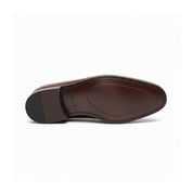 sole-view - Men's Black Genuine Leather Formal Penny Loafer Shoes