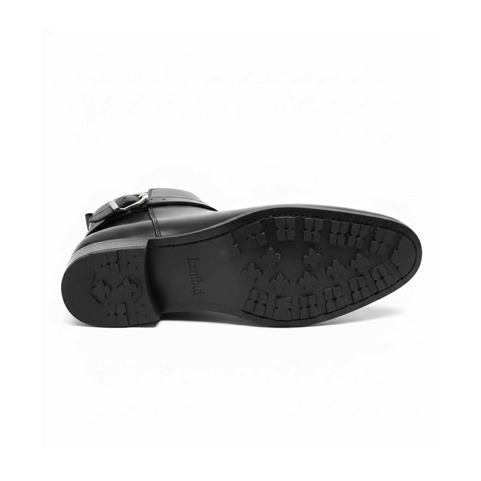 Men's Black Jodhpur Leather Boots - sole-view