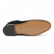 Men's Black Jodhpurs Ankle High Suede Boots - sole-view