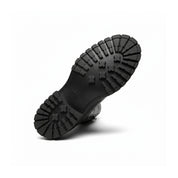 sole-view - Men's Black Leather Back Zip Boots