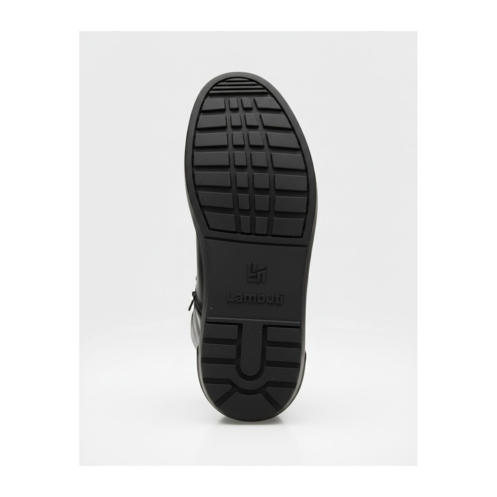 sole-view - Men's Black Leather Biker Sneakers
