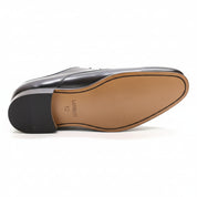 sole-view - Men's Black Leather Brogue Dress Shoes