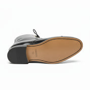 sole-view - Men's Black Leather Cap Toe Boots