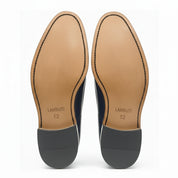 sole-view - Men's Black Leather Cap Toe Dress Shoes