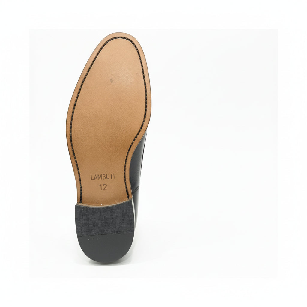 sole-view - Men's Black Leather Chelsea Boots
