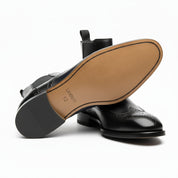 sole-view - Men's Black Leather Chelsea Boots