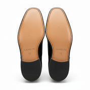 sole-view - Men's Black Leather Derby Dress Shoes