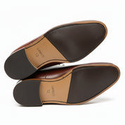 sole-view - Men's Black Leather Derby Dress Shoes