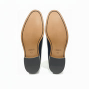 sole-view - Men's Black Leather Lace-Up Oxfords