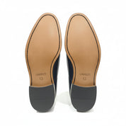 sole-view - Men's Black Leather Loafers