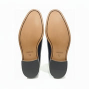 sole-view - Men's Black Leather Moccasins | Elegant Dress Design