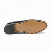 sole-view - Men's Black Leather Moccasins