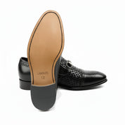 sole-view - Men's Black Leather Moccasins