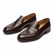 sole-view - Men's Black Leather Moccasins
