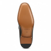 sole-view - Men's Black Leather Modern Loafers